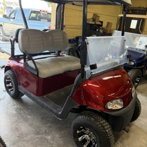 INSTOCK 7/12/26 2023 4 SEATER INFERNO RED EZGO RXV ELITE FACTORY EZGO LITHIUM BATTERY GOLF CAR W/ FACTORY BATTERY WARRANTY GOOD TILL SUMMER 2031
