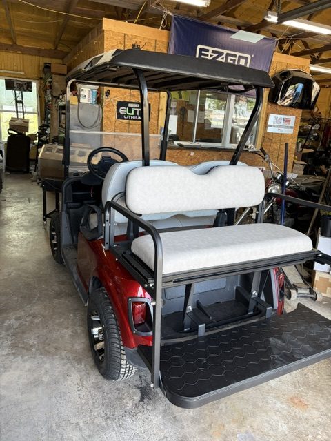 INSTOCK 7/12/26 2023 4 SEATER INFERNO RED EZGO RXV ELITE FACTORY EZGO LITHIUM BATTERY GOLF CAR W/ FACTORY BATTERY WARRANTY GOOD TILL SUMMER 2031 - Image 4
