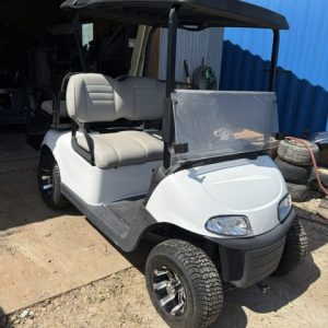 INSTOCK 7/12/26 EXTRA NICE PEARL WHITE 2023 EZGO RXV ELITES 4 SEATER WITH FACTORY SAMSUNG LITHIUM BATTERY / 5 YEAR FACT WARRANTY GOOD TILL SUMMER 2031