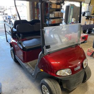 INSTOCK 10/22/25 2019 E-Z-GO RXV Elite INFERNO RED 4 PASSENGER FACTORY LITHIUM CART BATTERY WARRANTY MID 2027