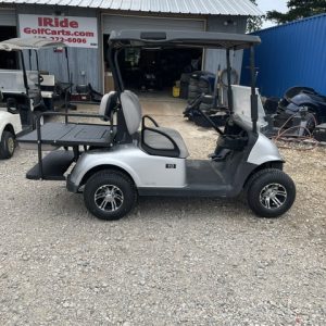 INSTOCK 5/15/26 EXTRA CLEAN SILVER 2023 EZGO RXV ELITES 4SEATER, LIGHTS, NEW MAG 10" WHEELS & LARGER TIRES WITH FACTORY SAMSUNG LITHIUM BATTERY / 5 YEAR FACT WARRANTY GOOD TILL SUMMER 2031