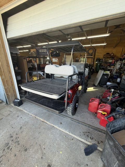 instock 10/21/26 2021 EZGO RXV ELITE LIFTED W/ FACTORY LITHIUM BATTERY WARRANTY TILL SUMMER 2029 , NEW EZGO LIFT KIT 14" WHEELS, 23' TERRAIN TIRES, NEW REAR BODY ,STEERING GEARBOX & FLIPSEAT ALL NEW FROM EZGO - Image 3